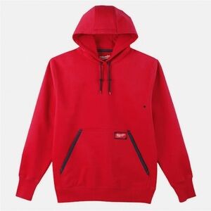 Milwaukee Tools Workwear Pullover Sweatshirt Hoodie Red Size XXL